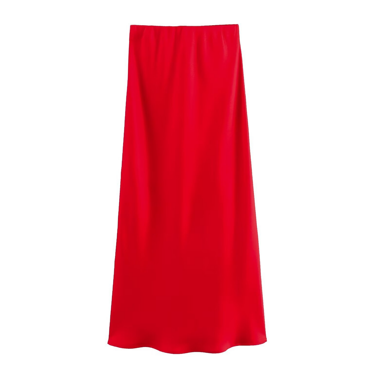 Satin Midi Slip Skirt