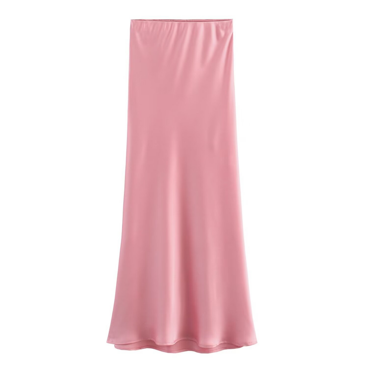 Satin Midi Slip Skirt
