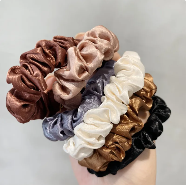 Satin Scrunchie Set (6 Pack)