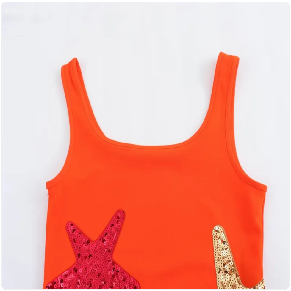 Sequin Starfish Tank Mini Dress