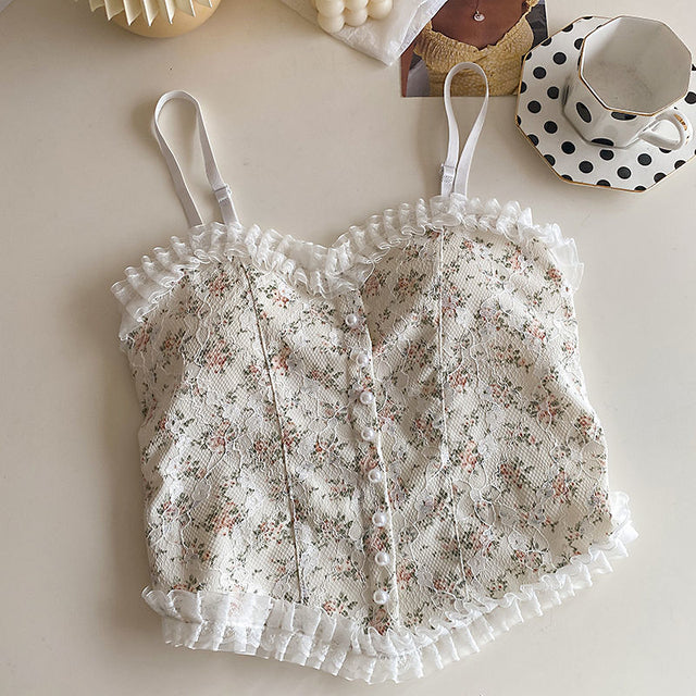 French Lace Halter Top