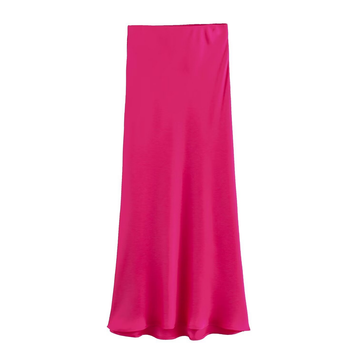 Satin Midi Slip Skirt