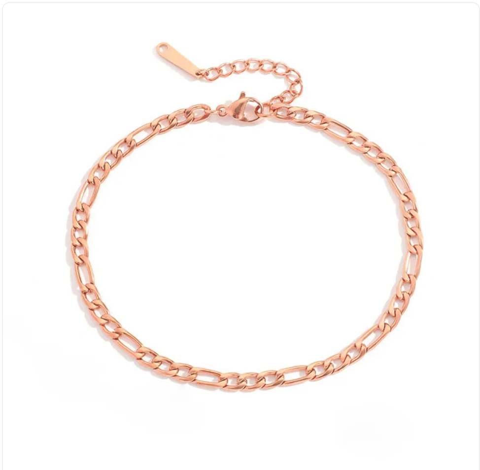 Stainless Steel Figaro Anklet